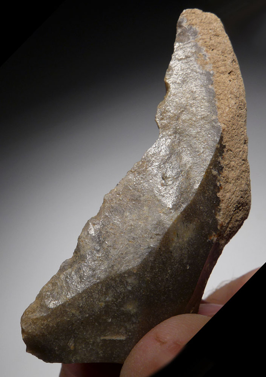 SUPERB NEANDERTHAL MOUSTERIAN NATURALLY BACKED KNIFE FLAKE TOOL FROM DORDOGNE FRANCE  *M430