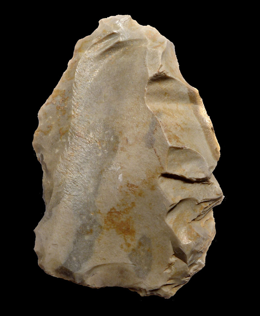 LARGE FLINT NEANDERTHAL MOUSTERIAN SIDE SCRAPER FLAKE TOOL FROM CAEN FRANCE  *M444