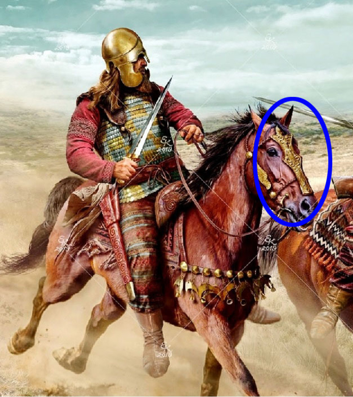 EXTREMELY RARE ANCIENT SAKA SCYTHIAN IRON HORSE CHANFRON HEAD ARMOR PLATE  *R298
