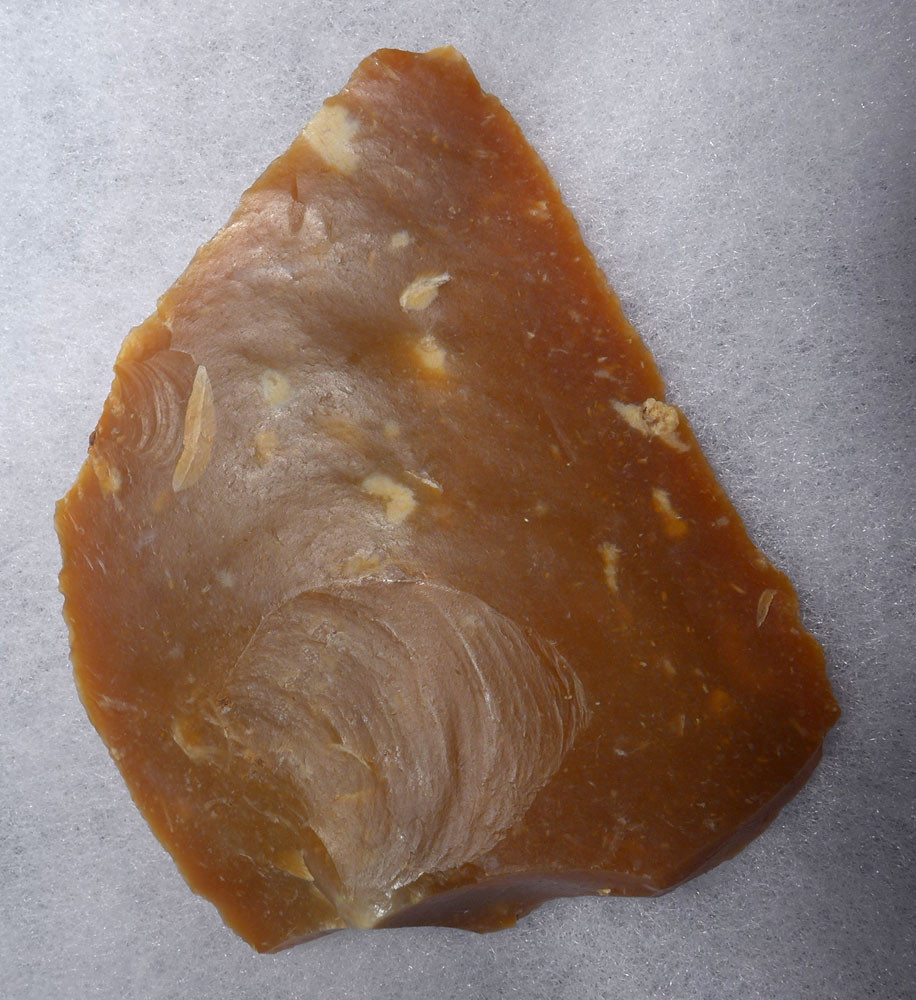 OUR LARGEST AND FINEST NEANDERTHAL SPEARHEAD MOUSTERIAN POINT FROM FRANCE  *M447