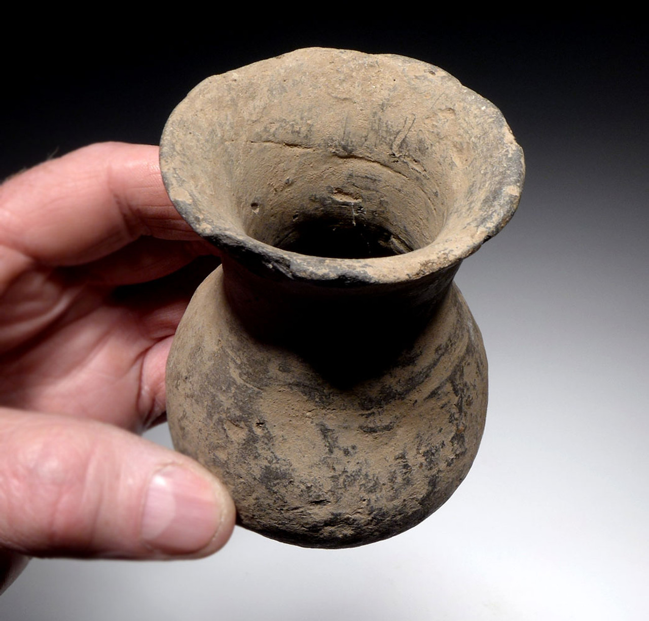 SMALL AFRICAN NEOLITHIC ANCIENT FLARED RIM VESSEL FROM THE WEST SAHEL  *CAP351