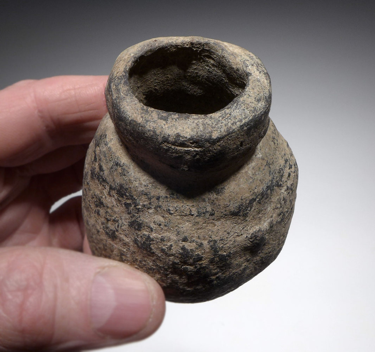 SMALL AFRICAN NEOLITHIC ANCIENT CERAMIC GLOBULAR VESSEL FROM THE WEST SAHEL  *CAP352
