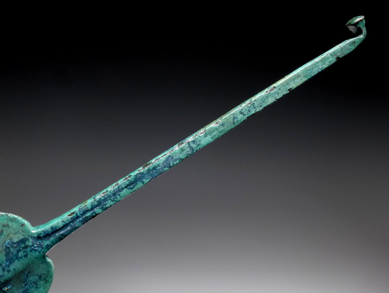 FINEST COLORFUL ANCIENT BRONZE LURISTAN RAT TAIL SPEARHEAD  *LUR225