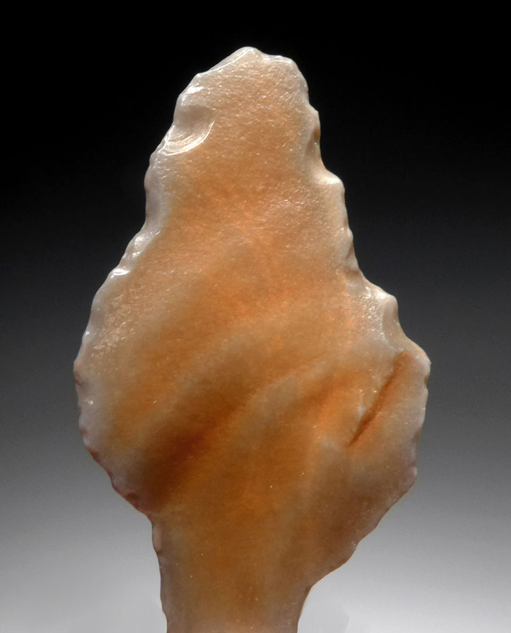 SMALL SUPREME FLINT ATERIAN TANGED POINT - OLDEST KNOWN ARROWHEAD  *AT128