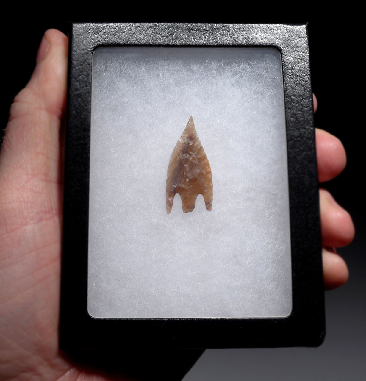 BEST OF THE BEST CAPSIAN AFRICAN NEOLITHIC THIN NEEDLE-TIP BARBED ARROWHEAD  *CAP363