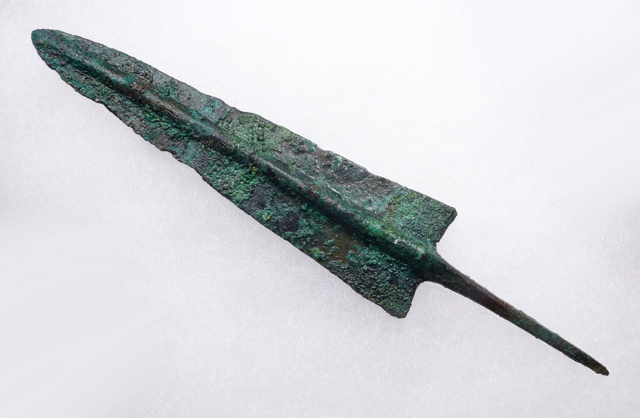 LURISTAN ANCIENT BRONZE NARROW TRIANGULAR SPEARHEAD FOR A THROWING JAVELIN *LUR231