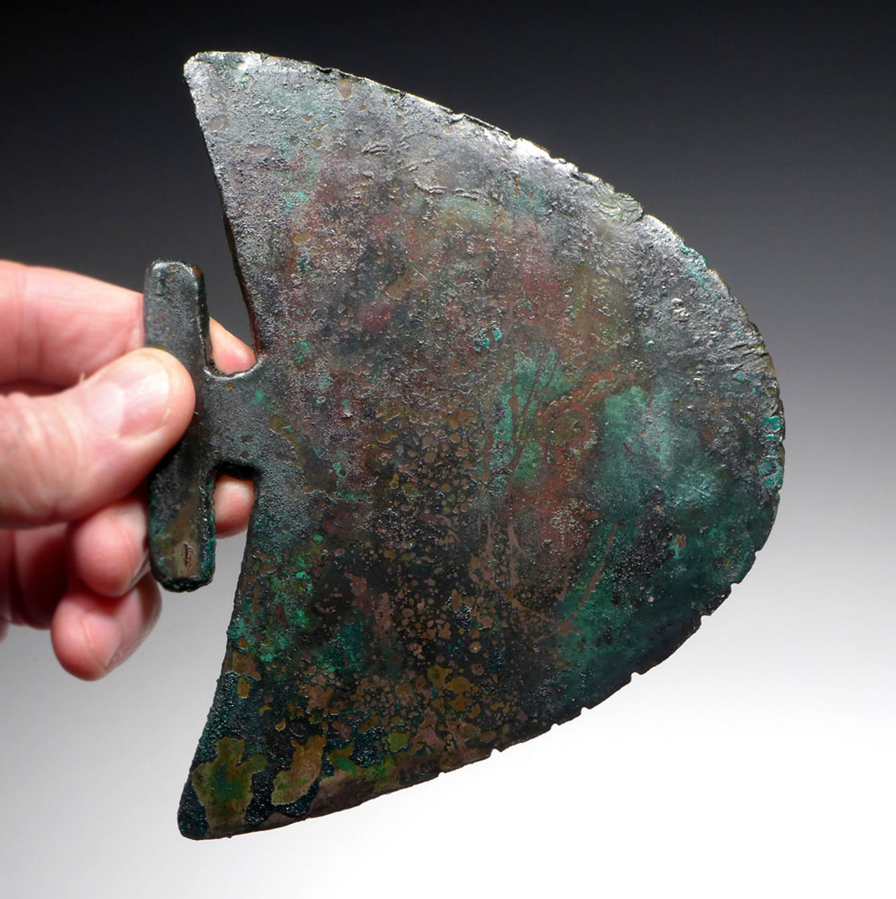 HEAVY ANCIENT COPPER TUMI SURGICAL SAW FOR SKULL TREPANATION OF THE PRE-COLUMBIAN MOCHE INDIANS  *PC401