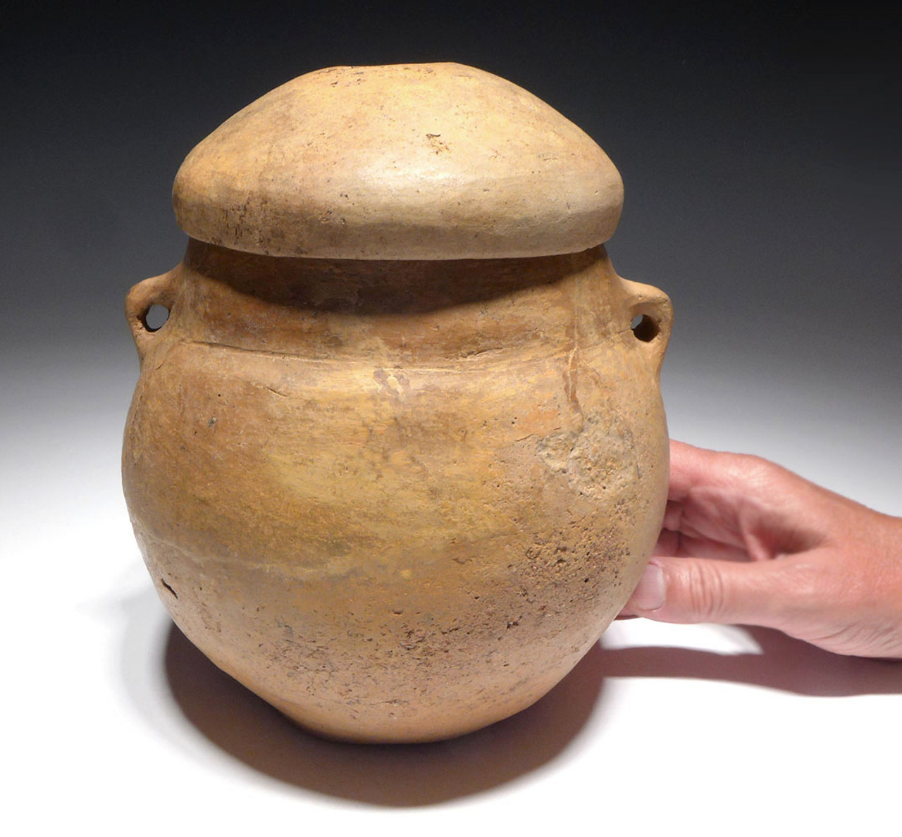 BRONZE AGE CERAMIC BURIAL URN WITH LID FROM THE EUROPEAN URNFIELD LUSATIAN CULTURE  *UR48