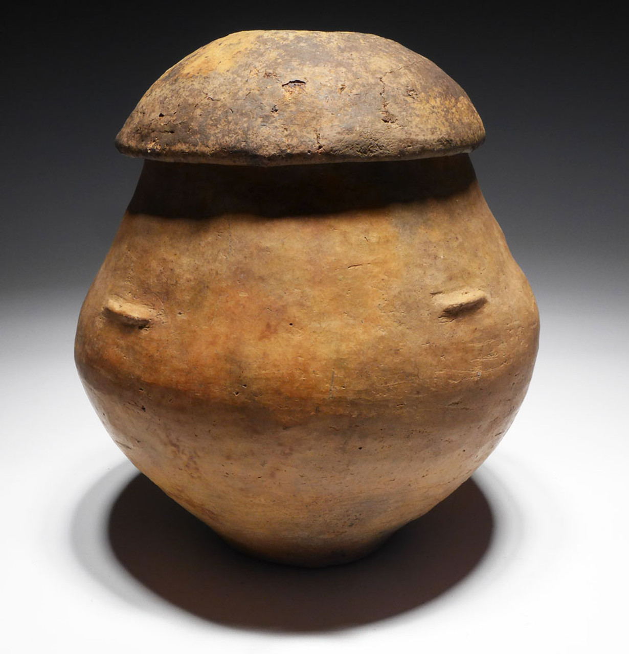 RARE AESTHETIC BRONZE AGE PRESTIGE CLASS CERAMIC URN WITH LID FROM THE URNFIELD LUSATIAN CULTURE  *UR51