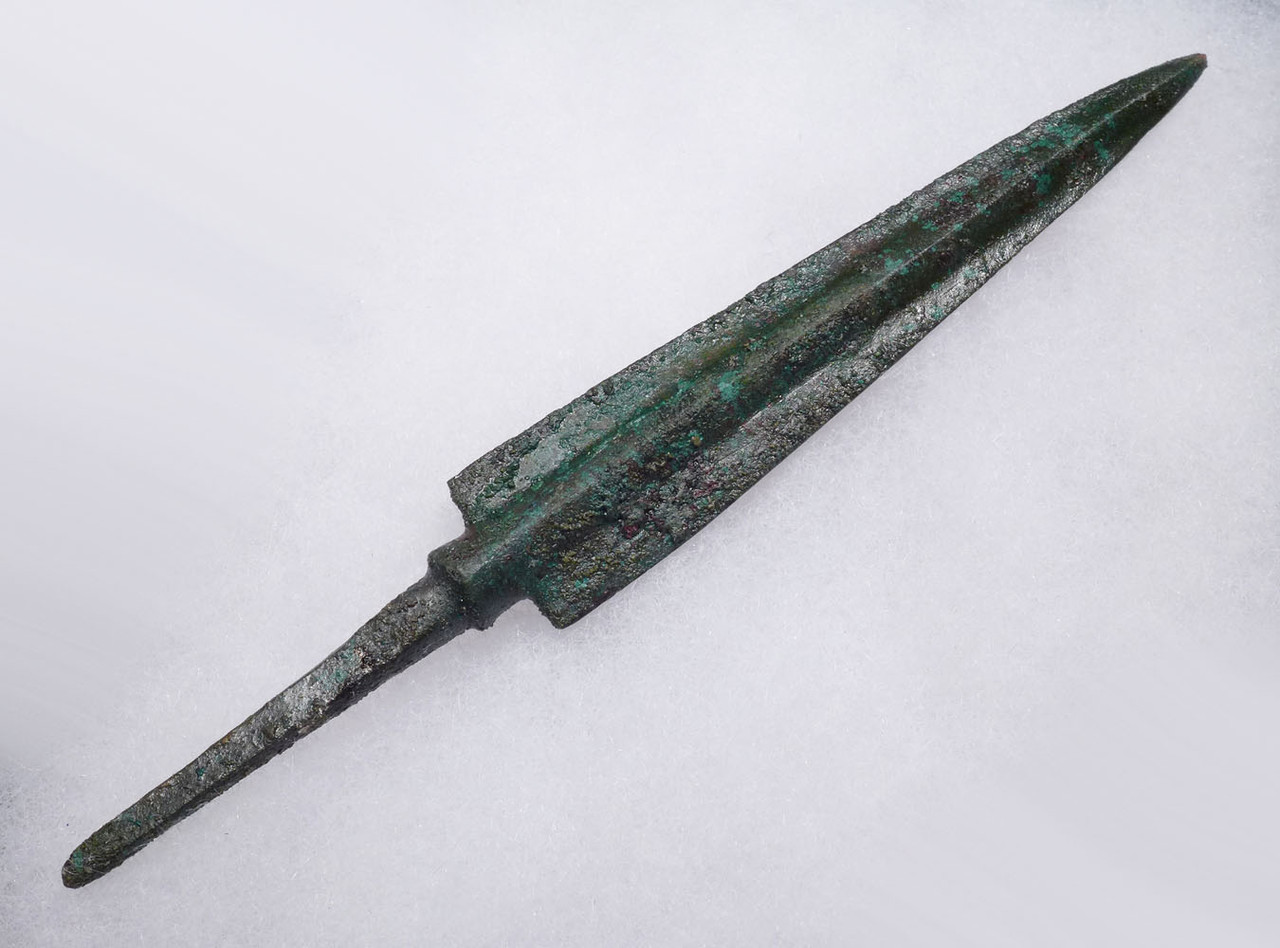 FINEST LARGE LURISTAN ANCIENT BRONZE ARMOR-PIERCING JAVELIN SPEARHEAD  *LUR244