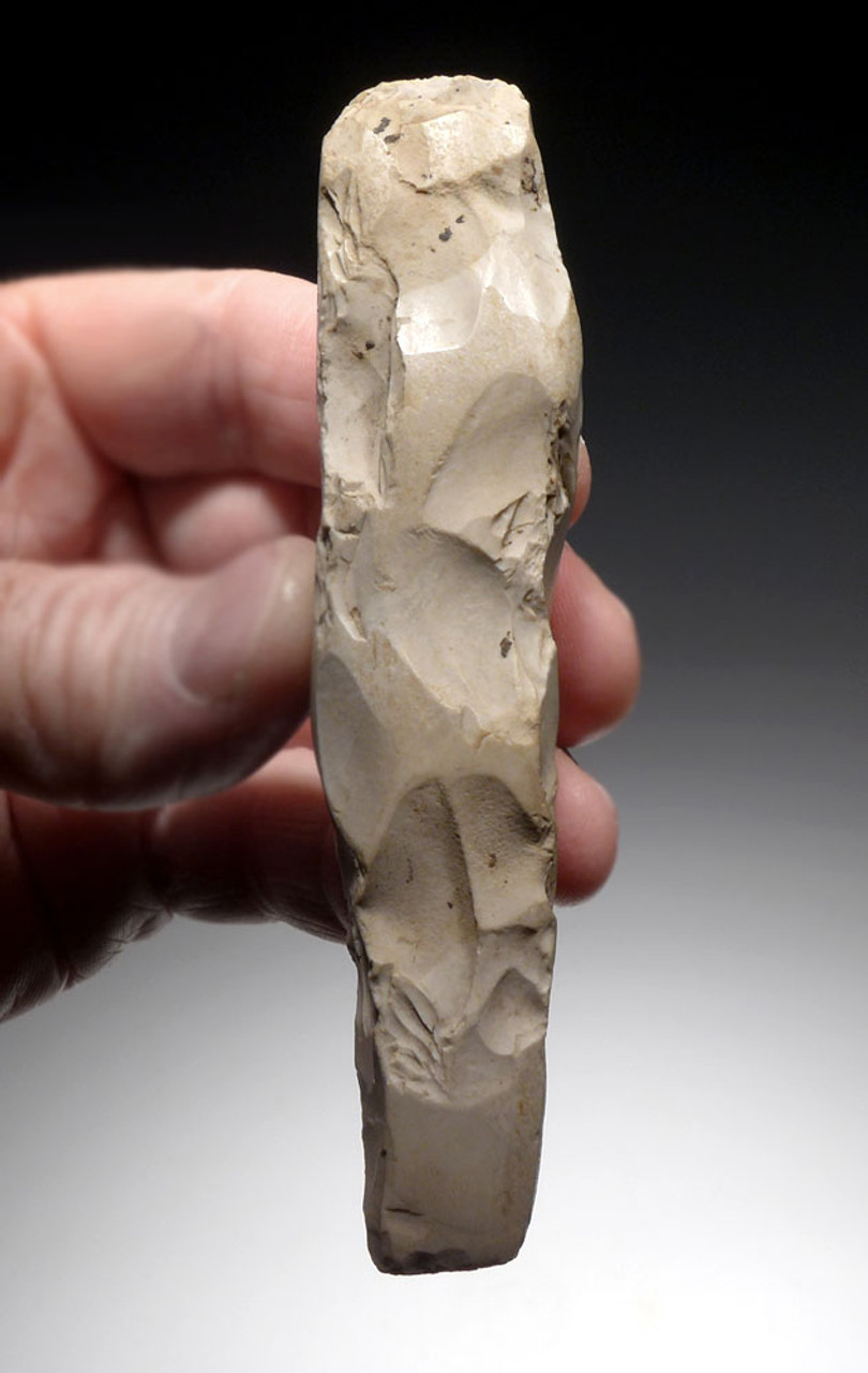 SCARCE WHITE FLINT DANISH NEOLITHIC CHISEL FROM THE ISLAND OF FUNEN DENMARK  *N215