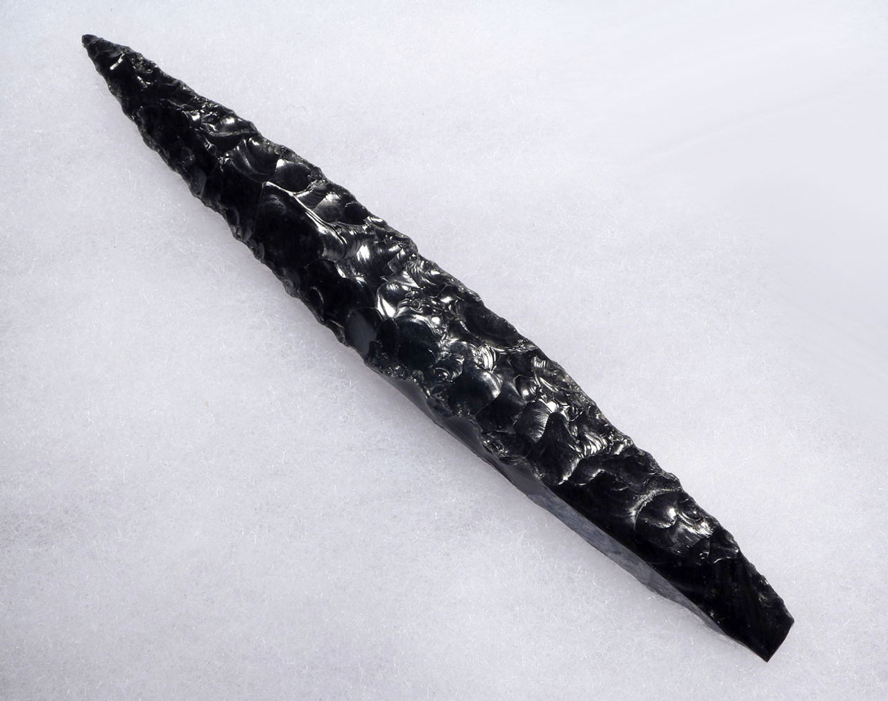 LARGE EXCEPTIONAL AZTEC BLOOD-LETTING OBSIDIAN PIERCER NEEDLE OF PRE-COLUMBIAN SACRIFICE RITUAL  *PC414