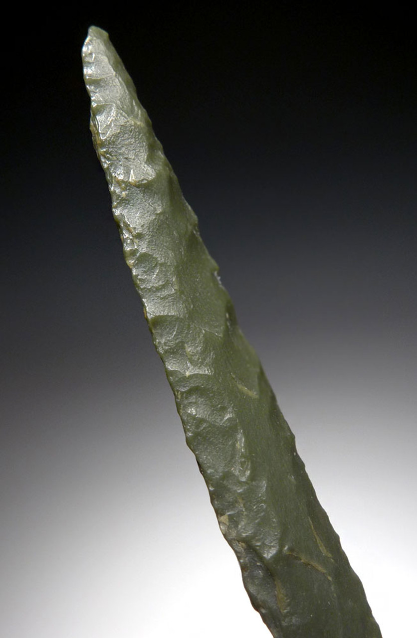 EXTREMELY RARE GREEN JASPER PRESTIGE ARROWHEAD FROM THE TENERIAN AFRICAN NEOLITHIC  *CAP373