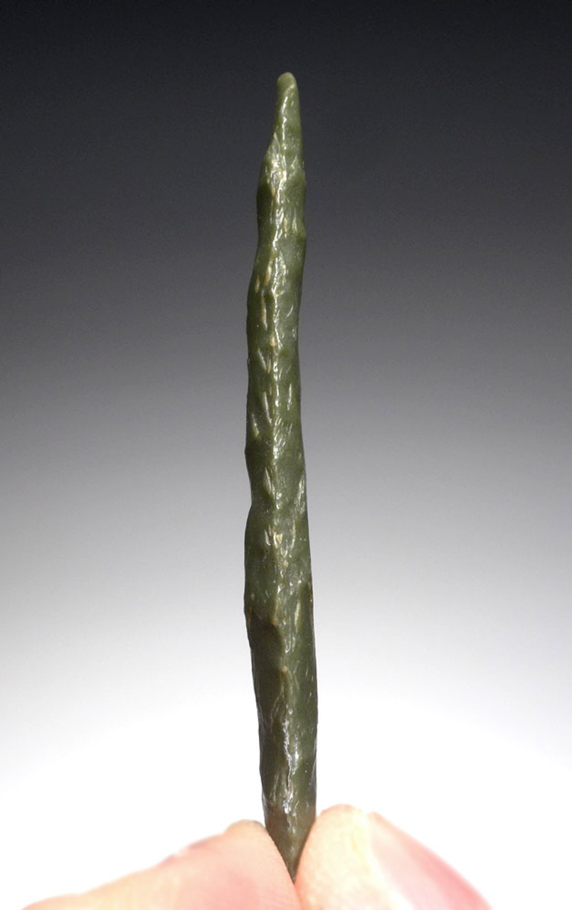 EXTREMELY RARE GREEN JASPER PRESTIGE ARROWHEAD FROM THE TENERIAN AFRICAN NEOLITHIC  *CAP373