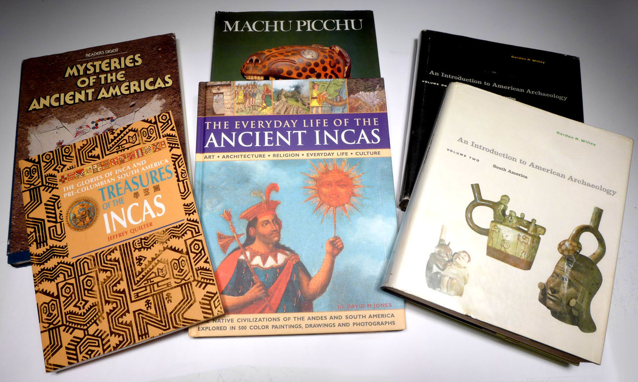 SIX USED BOOKS ON ALL PRE-COLUMBIAN CULTURES AND ARCHAEOLOGY OF THE AMERICAS  *BK17