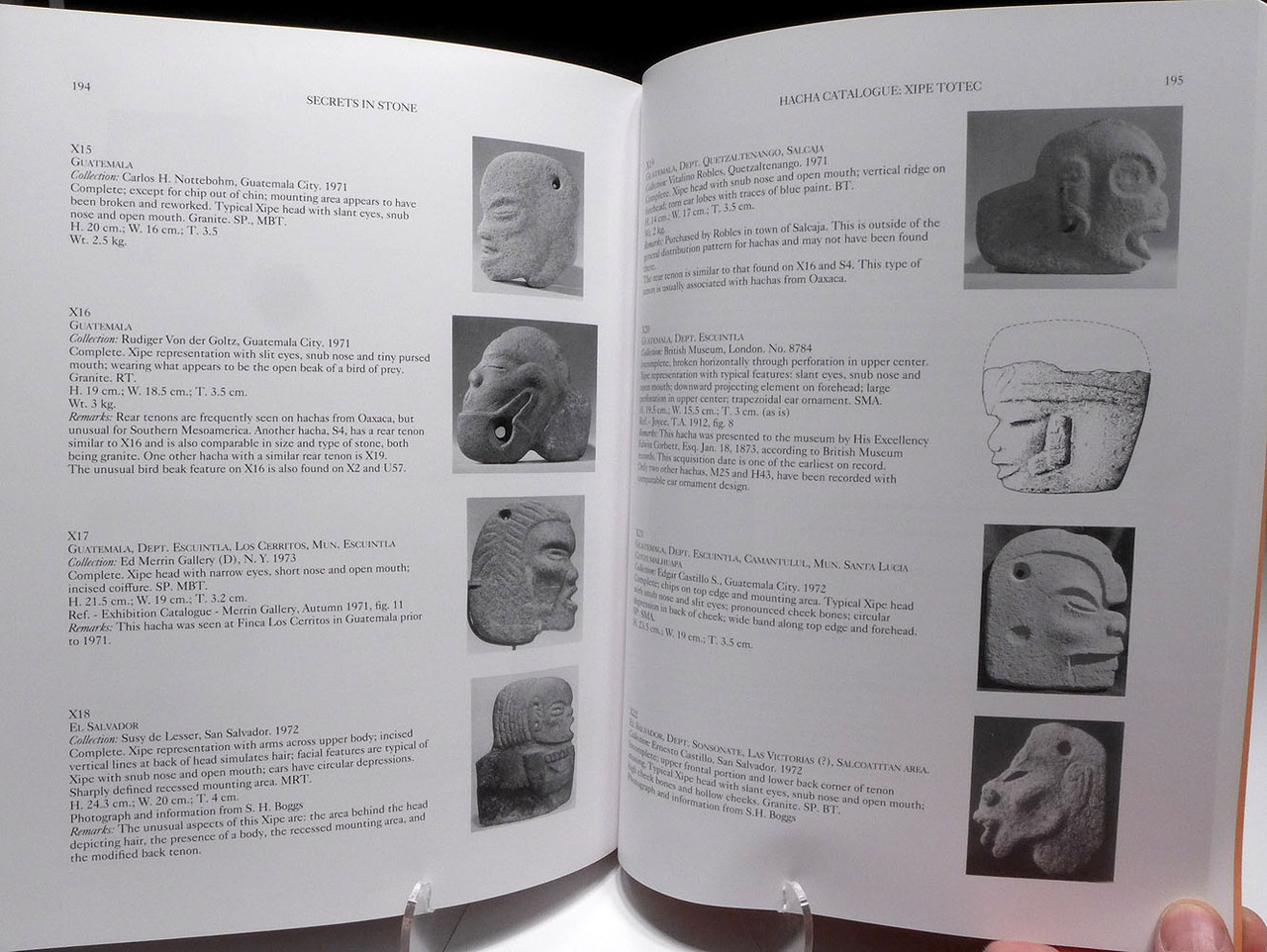 SECRETS IN STONE: YOKES, HACHAS AND PALMAS FROM SOUTHERN MESOAMERICA BOOK  *BK23