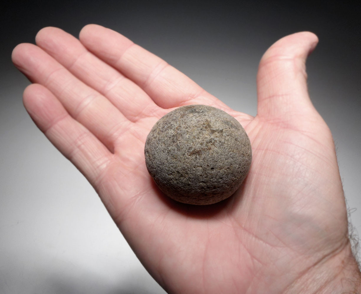 NEOLITHIC SLING STONE BALL PROJECTILE FROM DENMARK *N220 - TIME