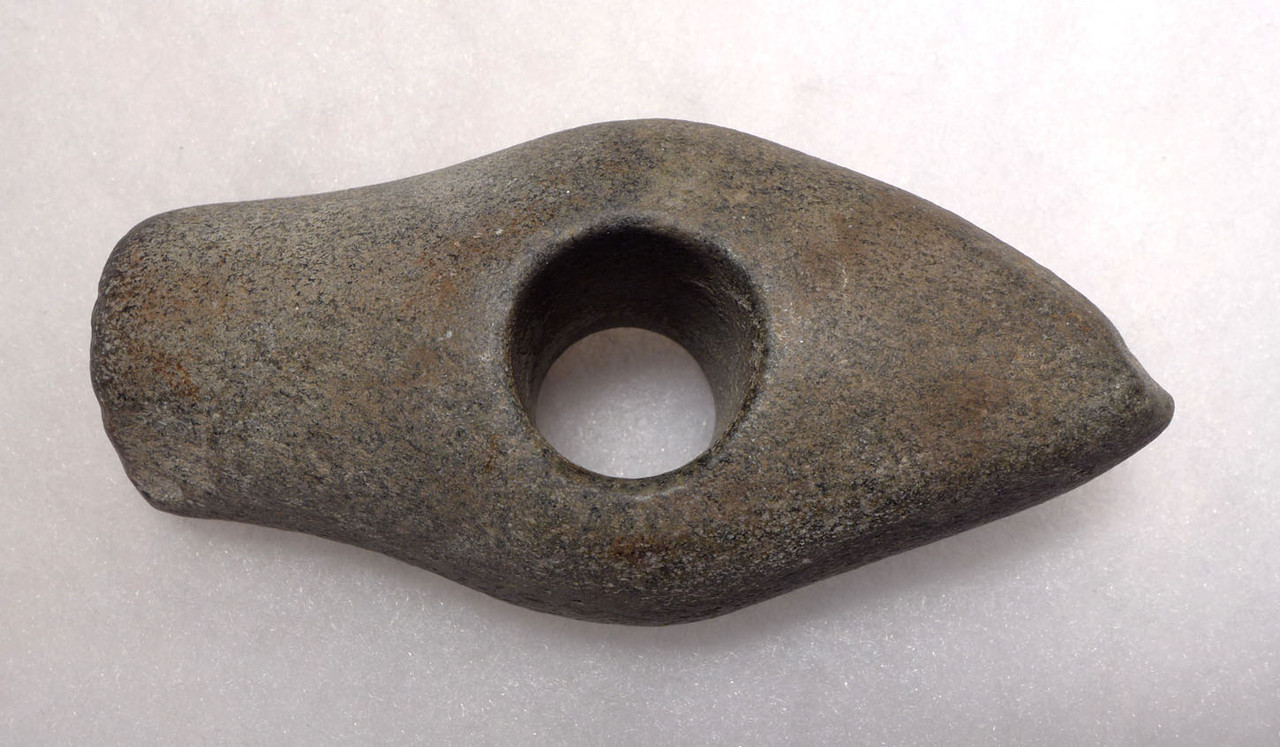 DECORATIVE BOAT AXE STONE BATTLE AXE OF THE EUROPEAN CORDED WARE CULTURE  *N235