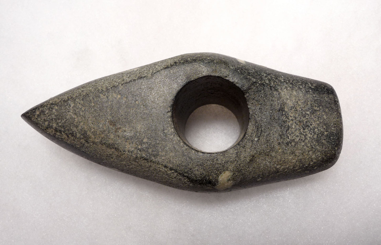 SUPERB HARDSTONE BOAT AXE SKULL CRUSHER BATTLE AXE OF THE