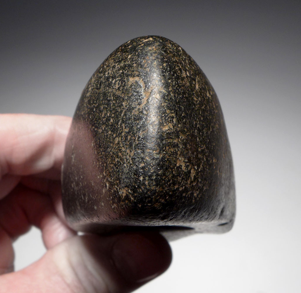 STUNNING CORDED WARE CULTURE BLACK STONE BOAT AXE PRESTIGE BATTLE