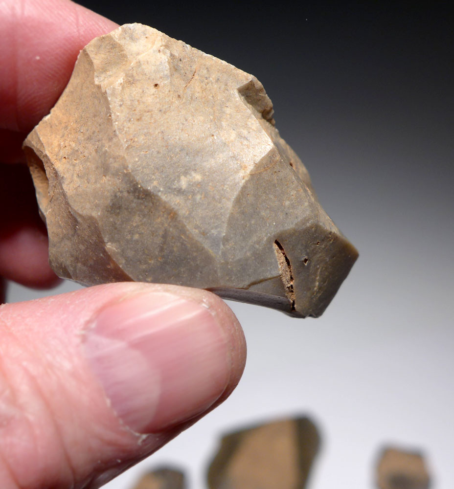 CRO MAGNON UPPER PALEOLITHIC TOOL FLINT CORE ARTIFACT