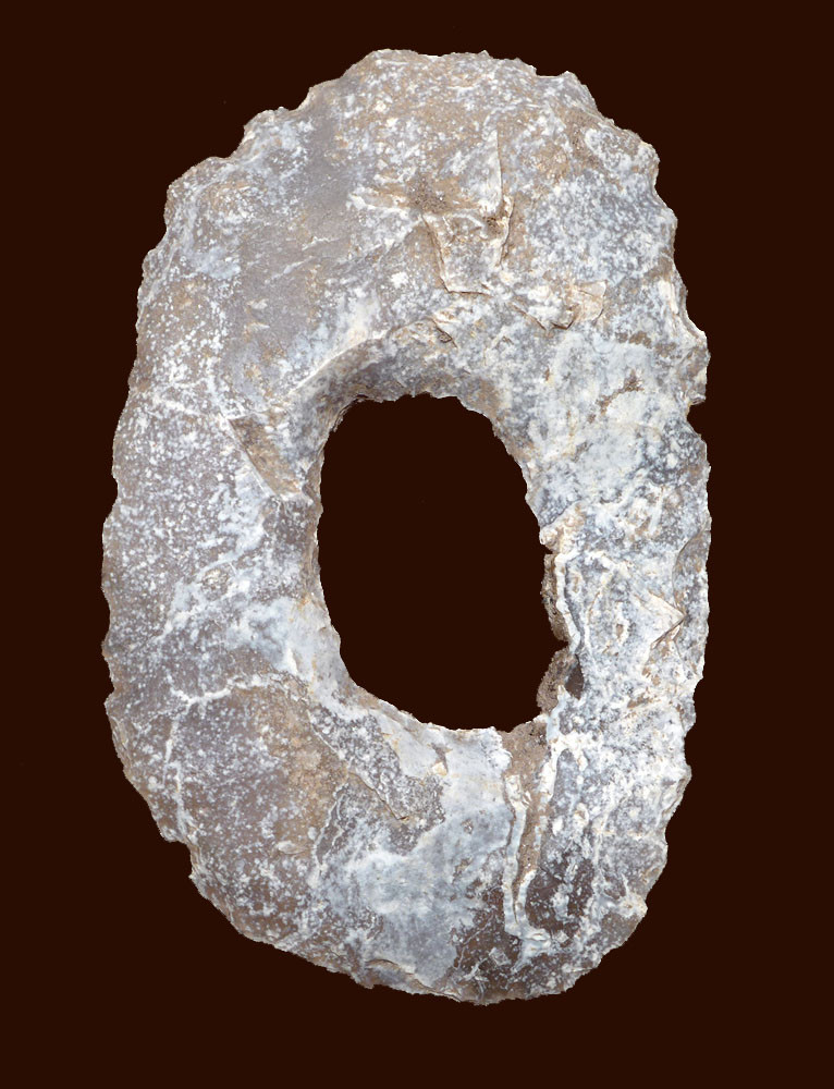 MAYAN PRE-COLUMBIAN FLAKED ECCENTRIC CLOSED RING EFFIGY  *PC443