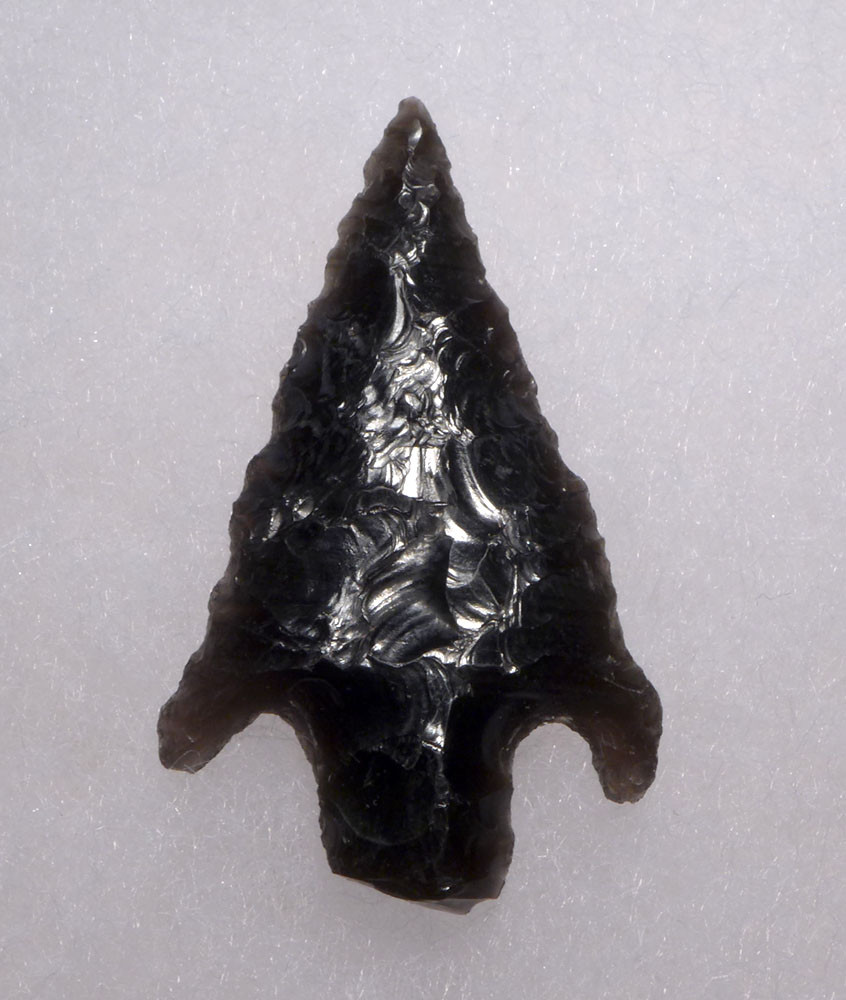 CHOICE AZTEC PRE-COLUMBIAN OBSIDIAN BARBED ATLATL DART PROJECTILE