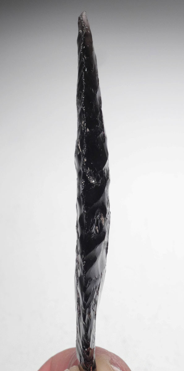 LARGE INCREDIBLE CRYSTAL OBSIDIAN AZTEC PRE-COLUMBIAN ATLATL