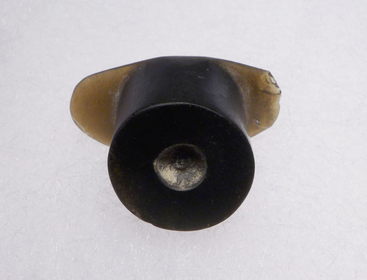 PARTIALLY FINISHED AZTEC OBSIDIAN LIP PLUG LABRET  *PC463