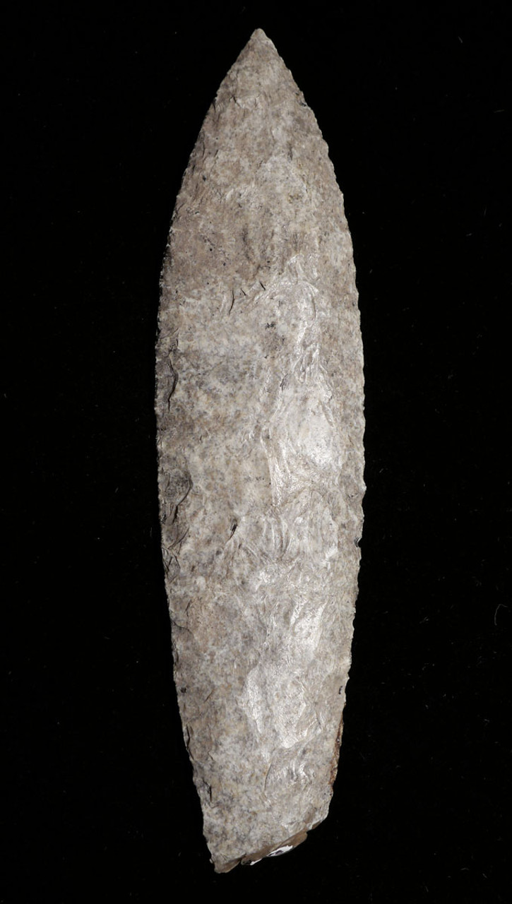 EXCEPTIONAL PRE-COLUMBIAN MAYAN BIFACIAL STONE KNIFE RITUAL LEAF BLADE DAGGER FOR SACRIFICIAL HEART REMOVAL  *PC487