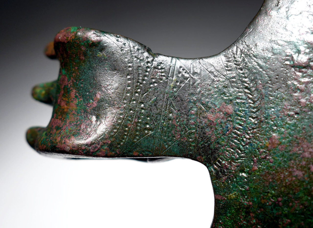 DECORATED ANCIENT LURISTAN  BRONZE BROADAXE BATTLE AXE FROM A NOBLE CLASS WARRIOR  *LUR320
