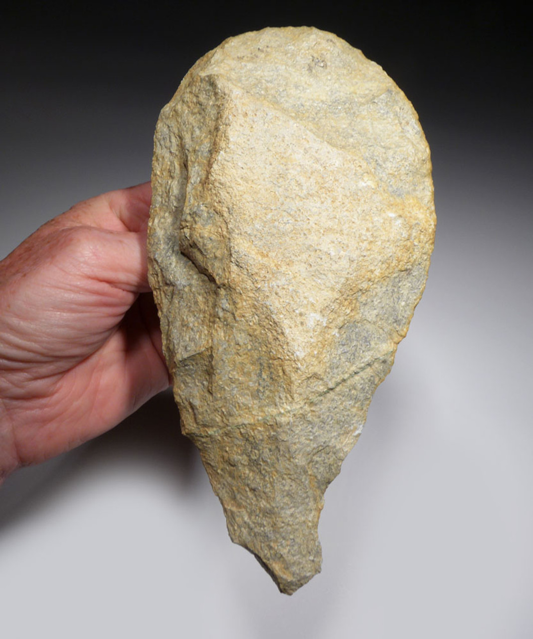 EXQUISITE EAST AFRICA ACHEULEAN RHYOLITE HANDAXE WITH SHARP UNBROKEN TIP  *ACH440