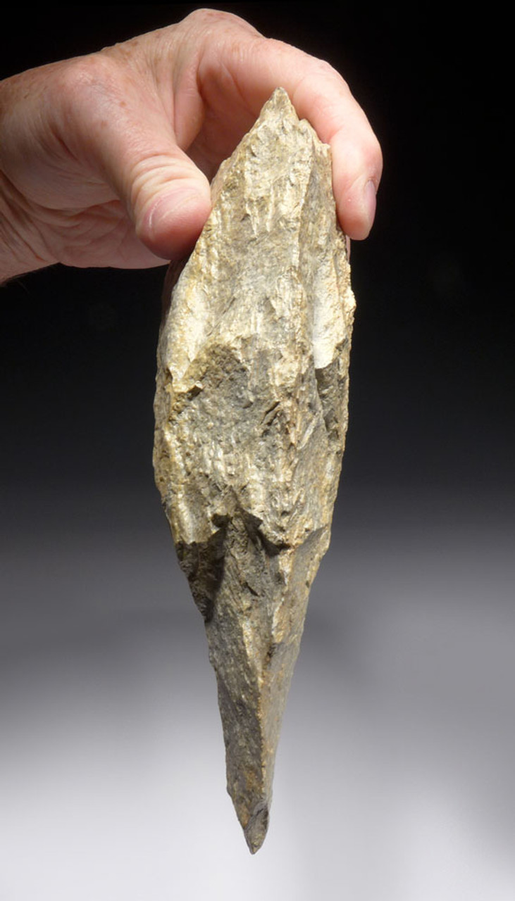 EXQUISITE EAST AFRICA ACHEULEAN RHYOLITE HANDAXE WITH SHARP UNBROKEN TIP  *ACH440