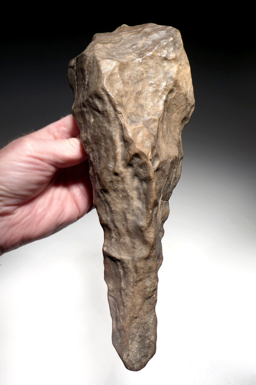 INVESTMENT-CLASS MASSIVE FICRON ACHEULEAN PRESTIGE HAND AXE MADE BY HOMO ERGASTER  *ACH452