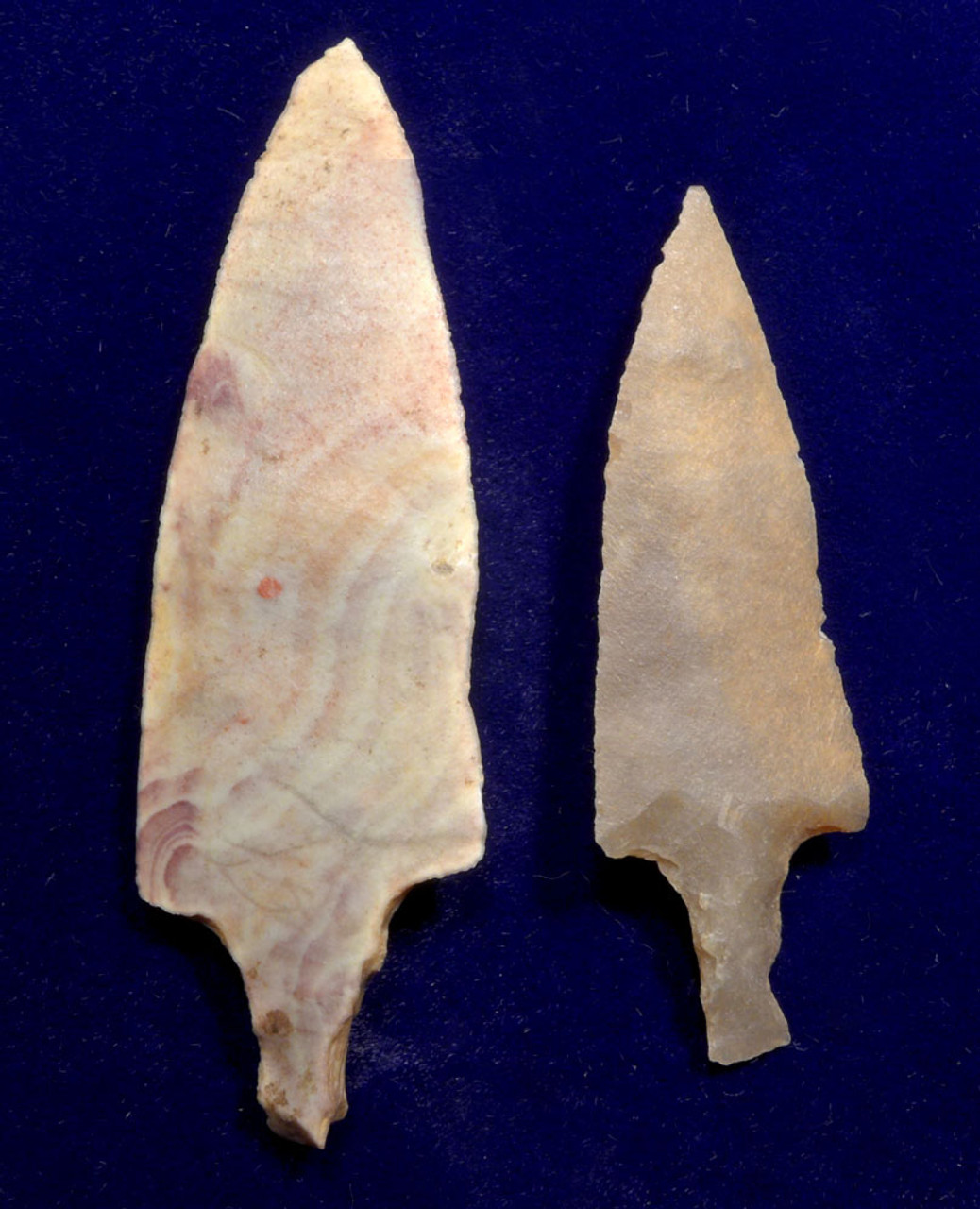 TWO CHOICE CAPSIAN AFRICAN NEOLITHIC UNIFACIAL ARROWHEADS  *CAP396