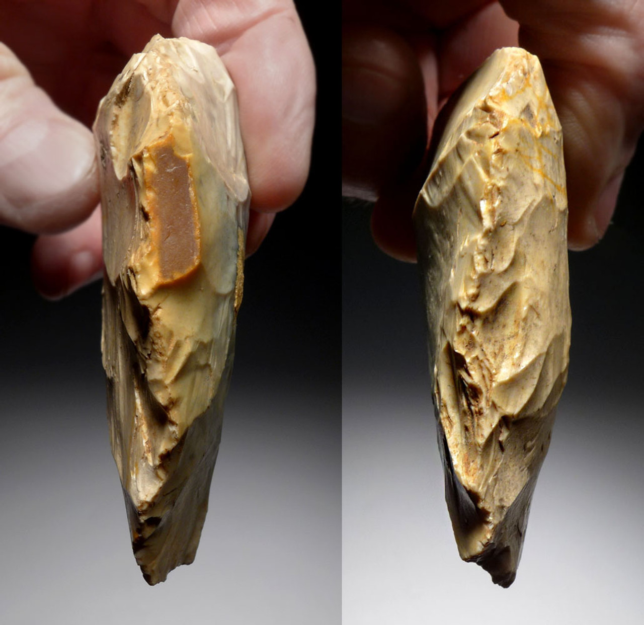 EXQUISITE NEANDERTHAL MOUSTERIAN FLINT BIFACE HAND AXE FROM NORMANDY FRANCE *M501