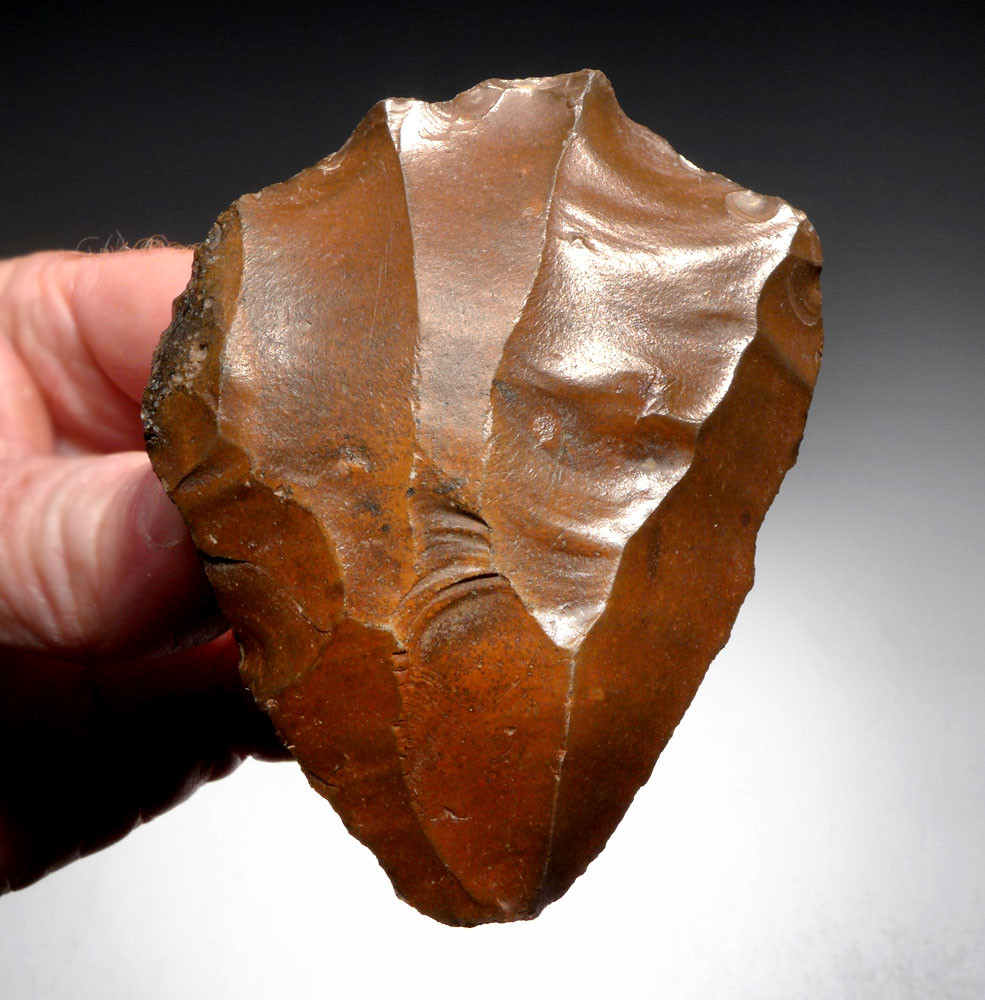 BEST OF A 22 YEAR COLLECTION RARE MIDDLE STONE AGE BIFACE HAND AXE