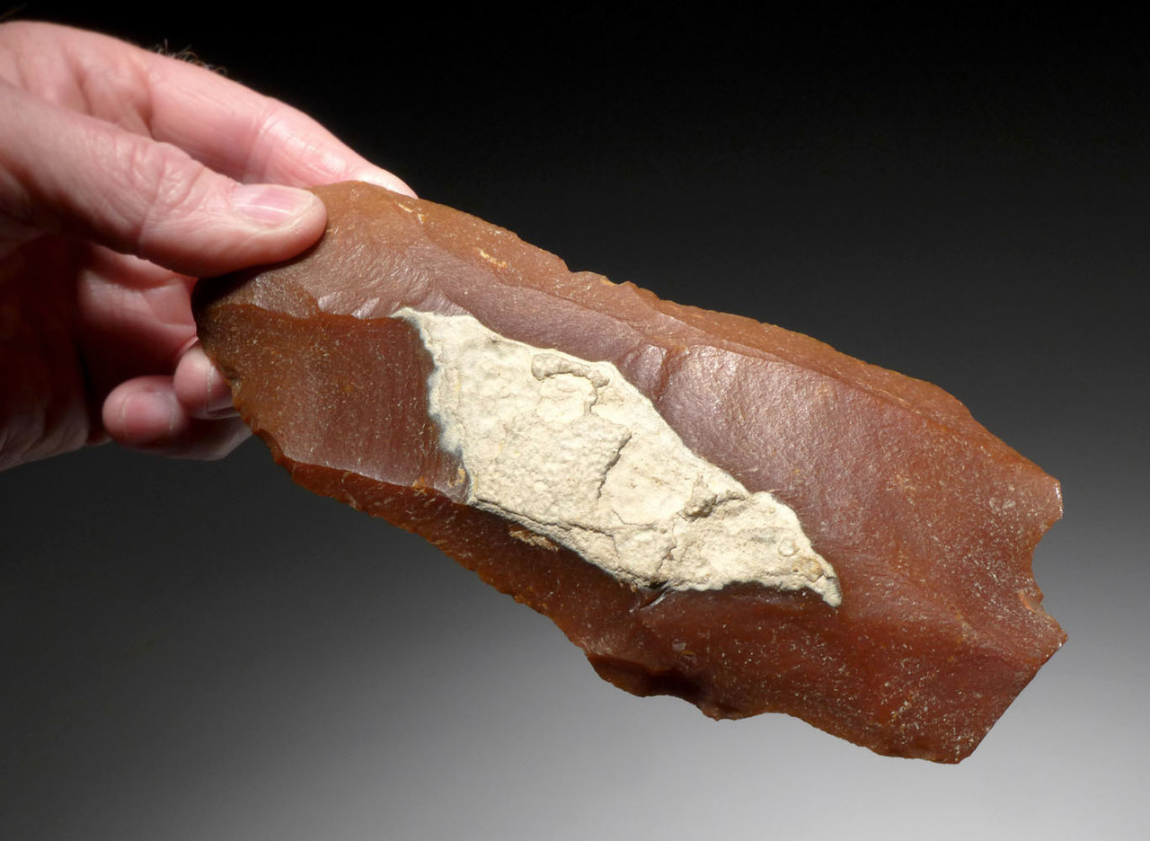 MASSIVE EXCEPTIONAL NEOLITHIC FLINT BLADE KNIFE FROM VAILLY FRANCE