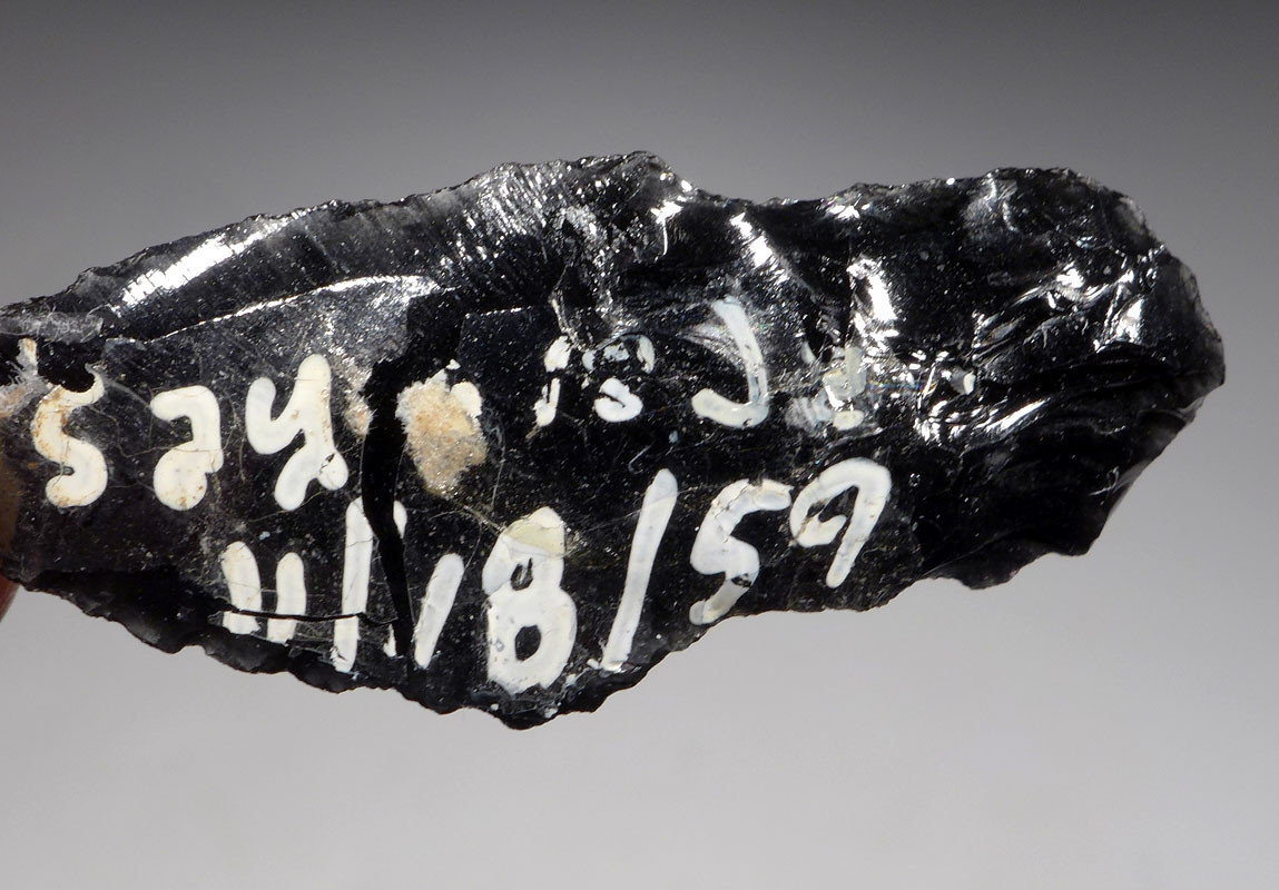 FOUR FINEST ATLATL PRE-COLUMBIAN OBSIDIAN AND BASALT SPEARHEADS OF