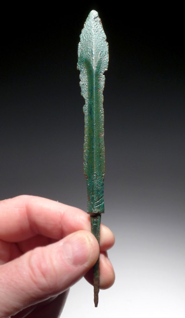 NARROW BLADED LURISTAN BRONZE THROWING JAVELIN SPEARHEAD FROM THE ANCIENT NEAR EAST  *LUR332