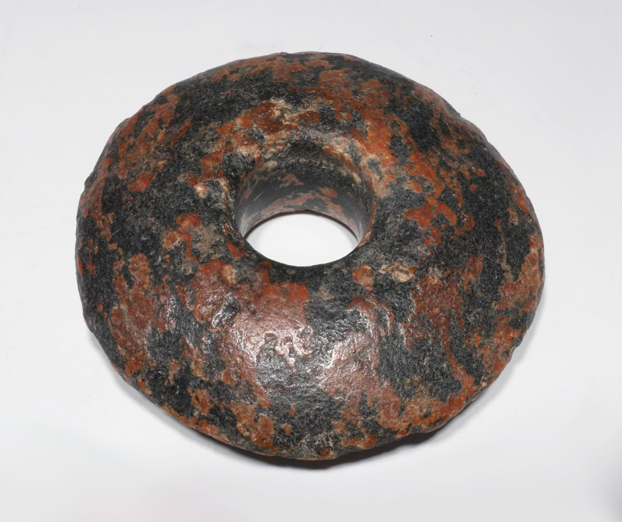 MUSEUM-CLASS INCREDIBLE RED GRANITE PRE-DYNASTIC EGYPTIAN DISK MACE  *LUR329