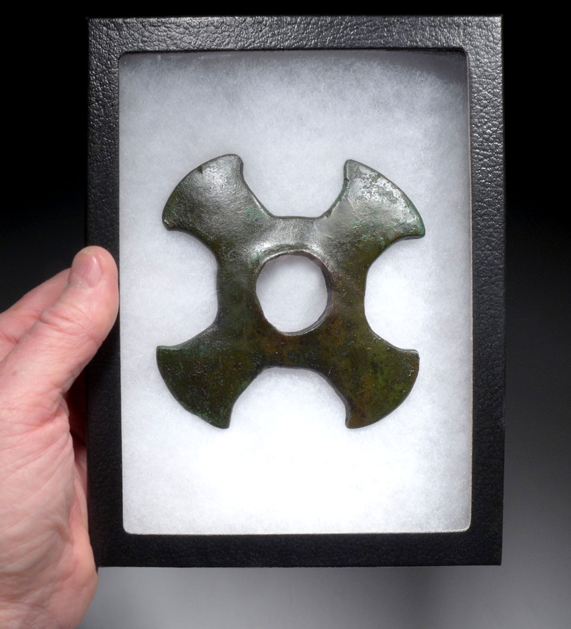 LARGE MUSEUM-CLASS ANCIENT BRONZE RADIAL BLADE DISK MACE FROM NEAR EAST LURISTAN  *LUR333