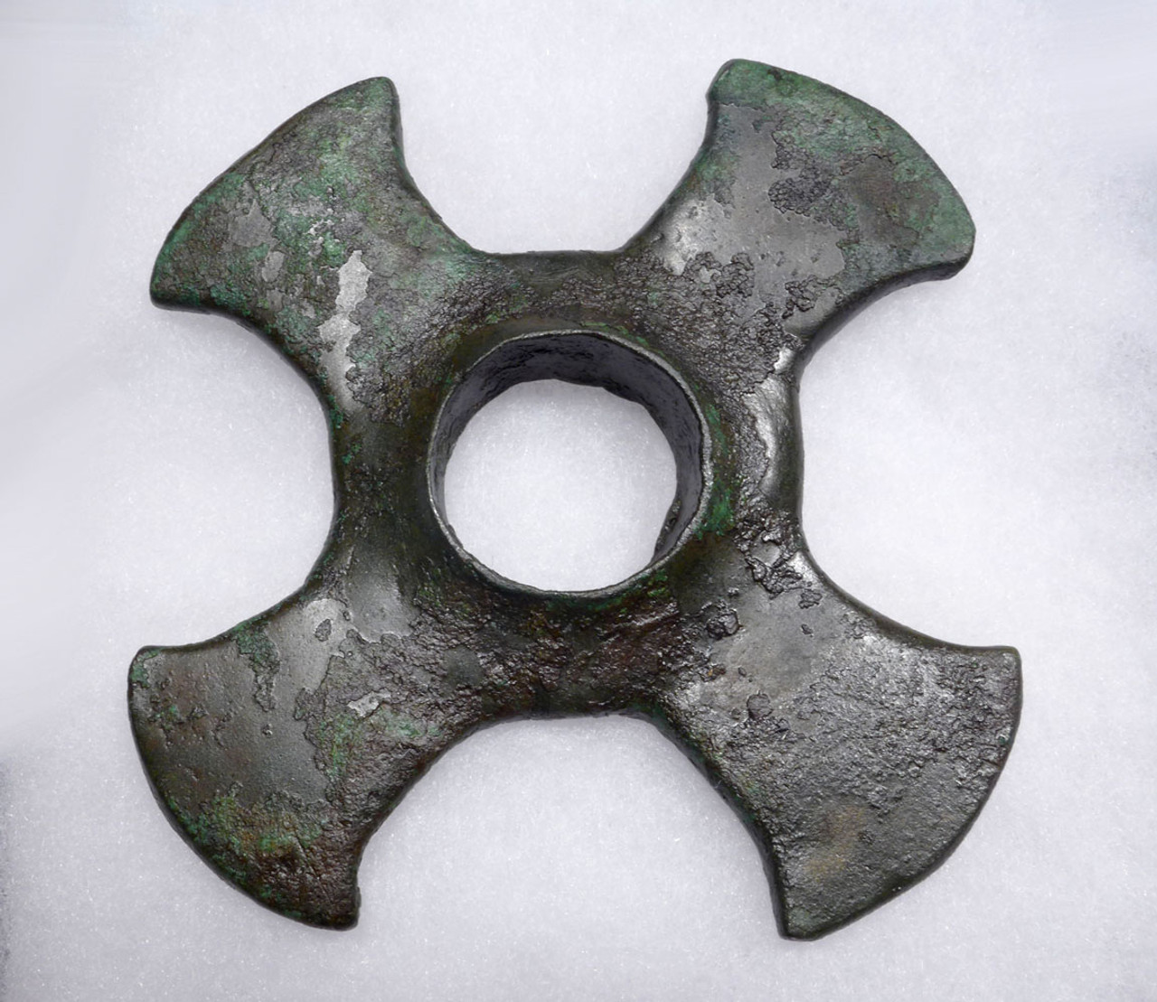 LARGE MUSEUM-CLASS ANCIENT BRONZE RADIAL BLADE DISK MACE FROM NEAR EAST LURISTAN  *LUR333