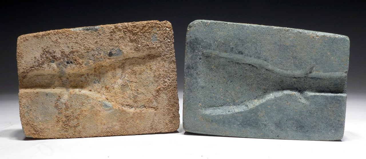 EXTREMELY RARE USED ANCIENT REVERSIBLE DUAL TYPE AXE MOLD FOR