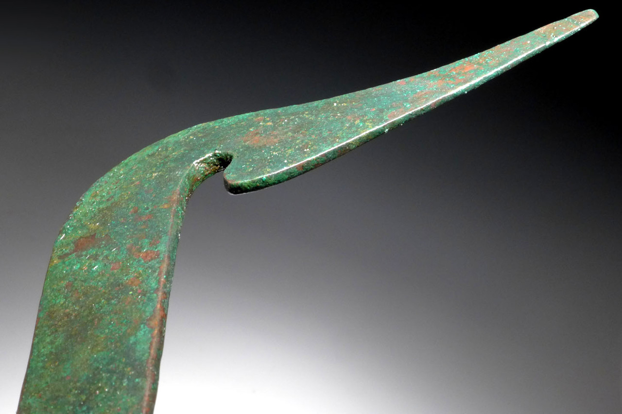 EXTREMELY RARE ANCIENT BACTRIAN ROYAL BRONZE HARPOON SWORD OF THE ANCIENT NEAR EAST  *LUR331