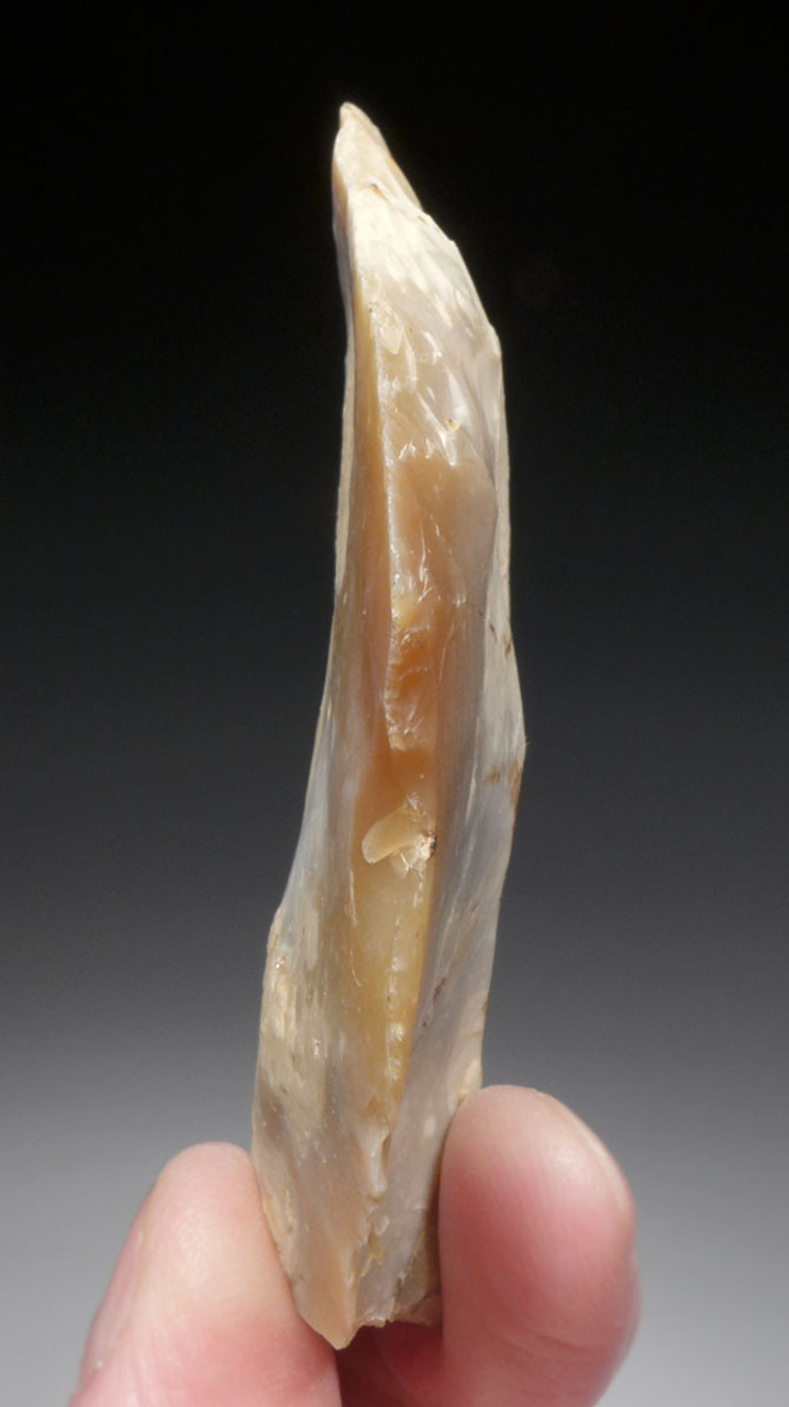 OUR LARGEST AND FINEST QUINA MOUSTERIAN NEANDERTHAL FLINT SPEARHEAD POINT FROM FRANCE  *M485