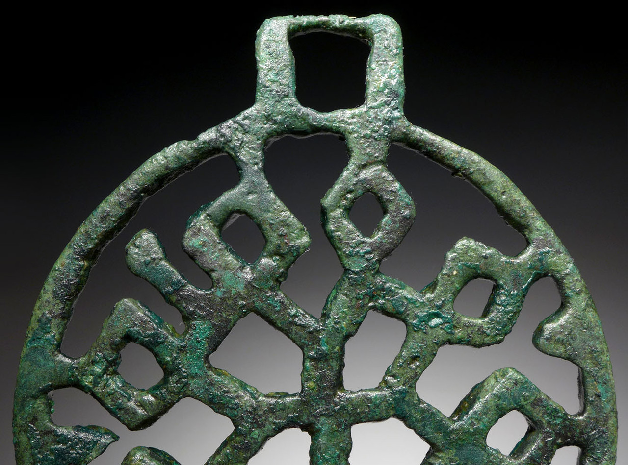 SPECTACULAR ANCIENT BRONZE HORSE PENDANT TRIBAL BADGE FROM A NOBLE