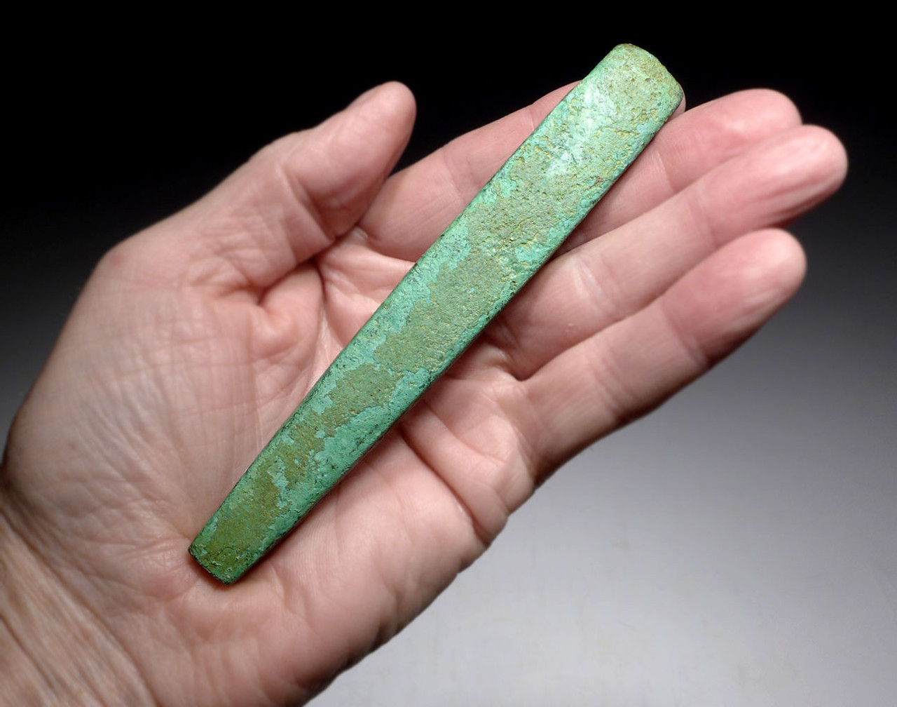 BEST OF THE COLLECTION - RARE BALKAN CHALCOLITHIC COPPER CHISEL - EUROPE'S FIRST METAL TOOL  *R334