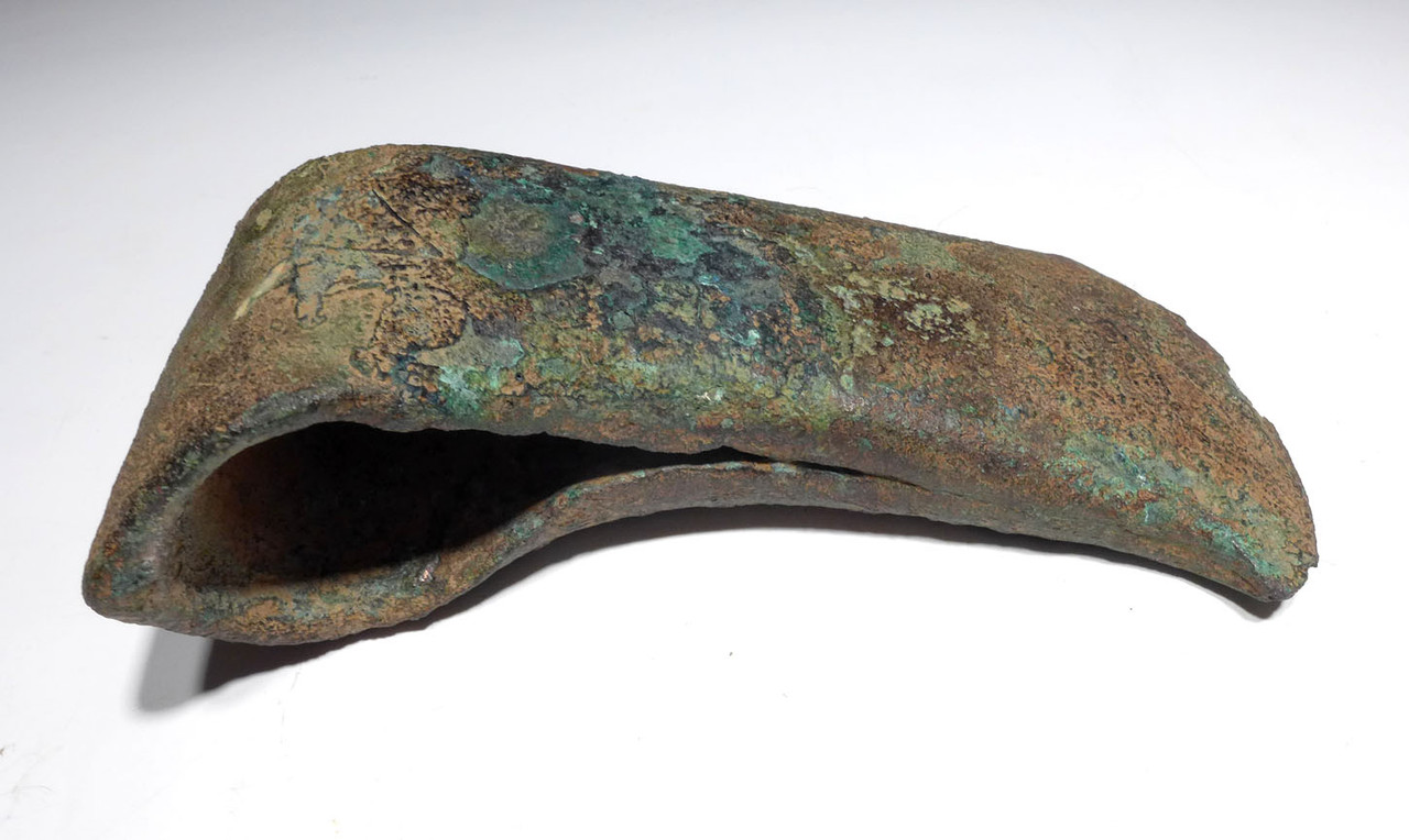 LARGE EXTREMELY RARE COPPER SHAFT-HOLE WAR AXE FROM THE BALKAN CHALCOLITHIC - EARLIEST METAL WEAPON  *R325