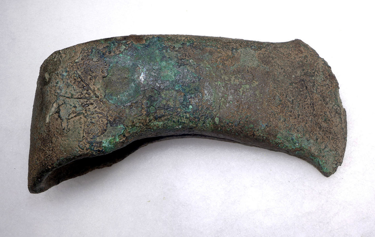 LARGE EXTREMELY RARE COPPER SHAFT-HOLE WAR AXE FROM THE BALKAN CHALCOLITHIC - EARLIEST METAL WEAPON  *R325